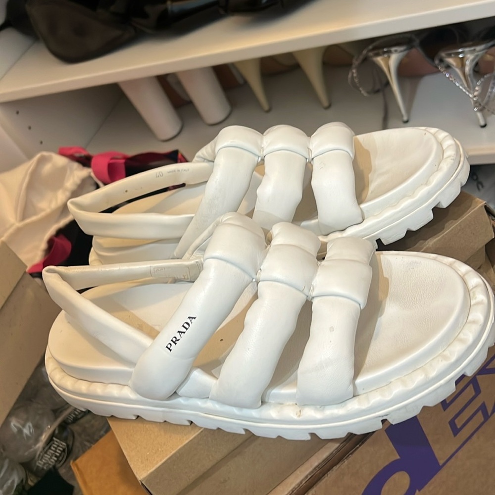 Prada sandals lightly worn